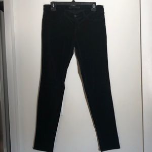J brand black velvet pants.